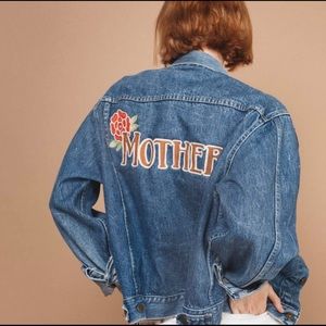 OOAK VINTAGE MOTHER Chain Stitched Denim Jacket